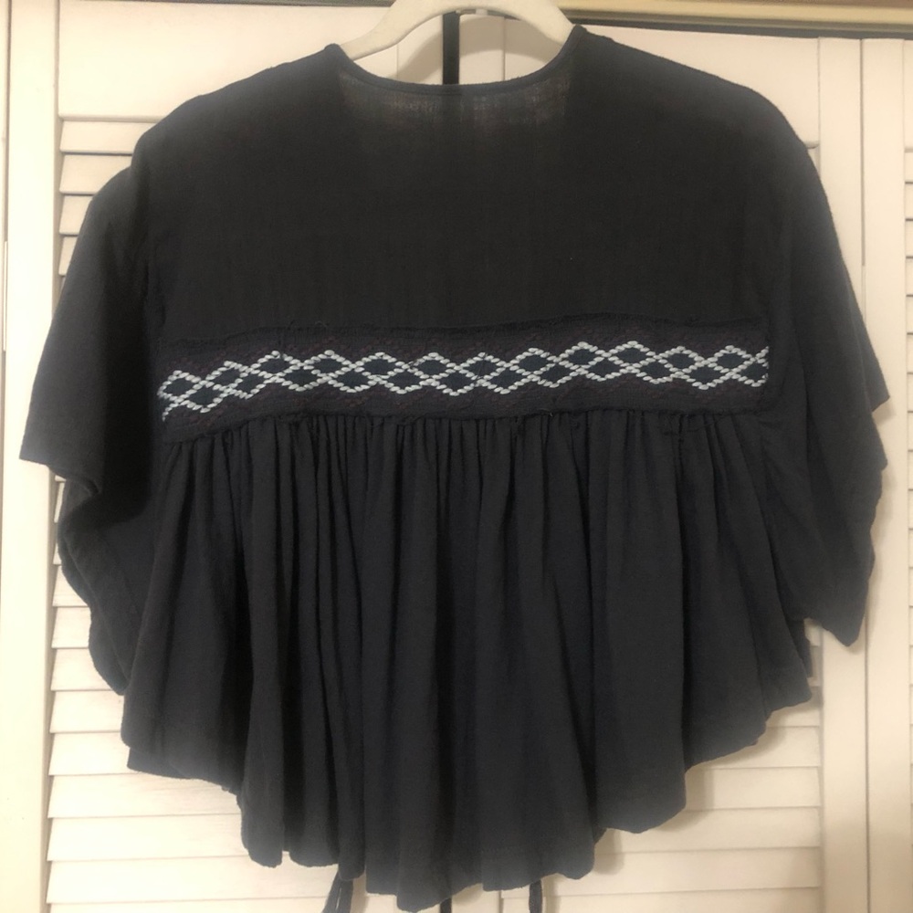 Free People Embroidered Flowy Top Size XS - Picture 5 of 7